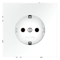 Изображение Розетка встраиваемая VOLTUM S70 с заземлением 16А (белый матовый)